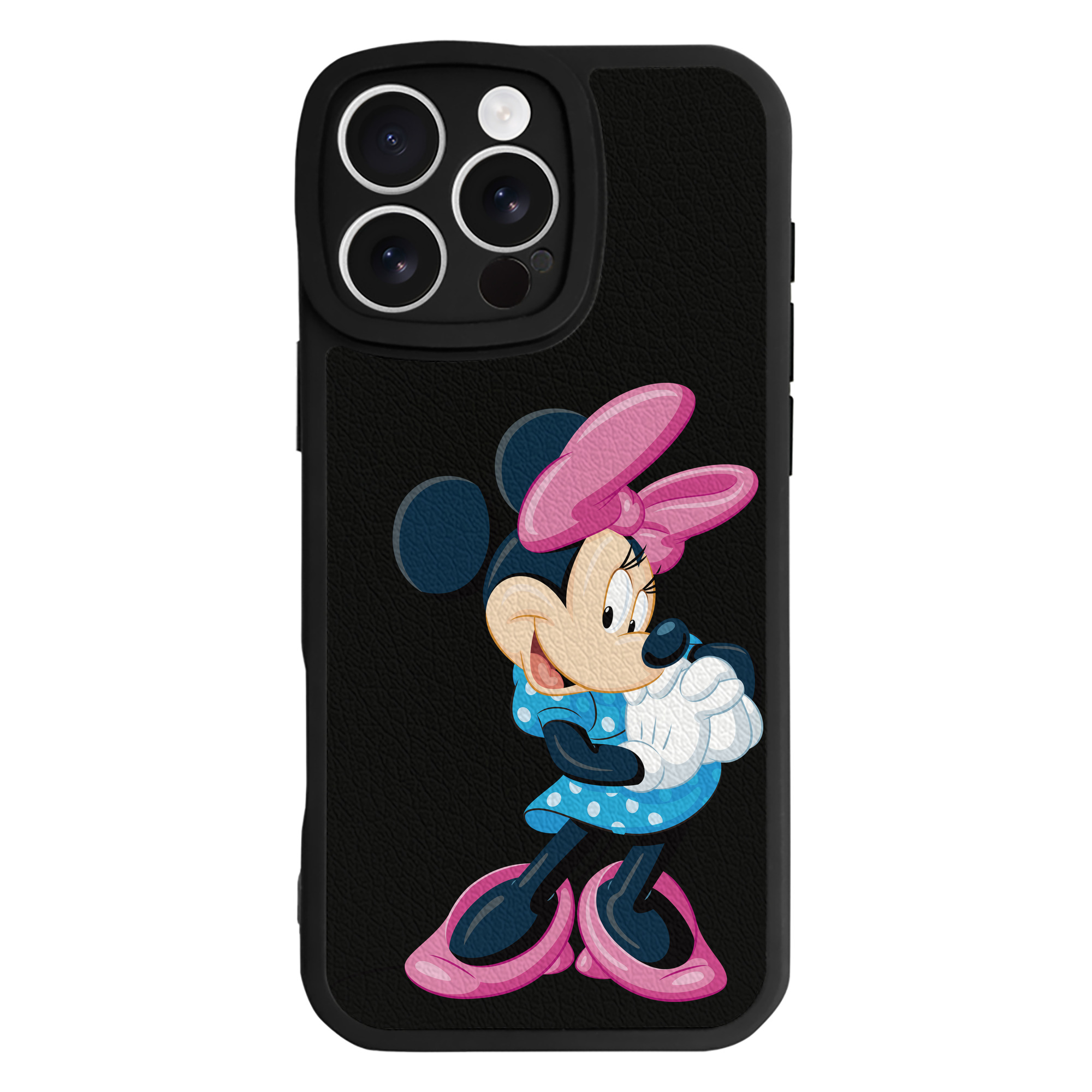 （画像用） ミッキーマウス Mickey Mouse 【iPhone 16シリーズ対応】シリコンスマホケース（レザー調） 材質：シリコン